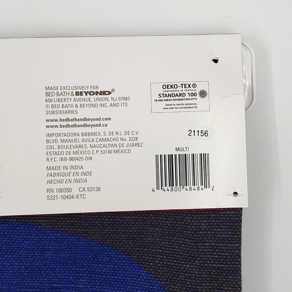 Bed Bath & Beyond Table Runner Cotton Retro Boho Bold Color Block 14”x90” NEW - Picture 8 of 11